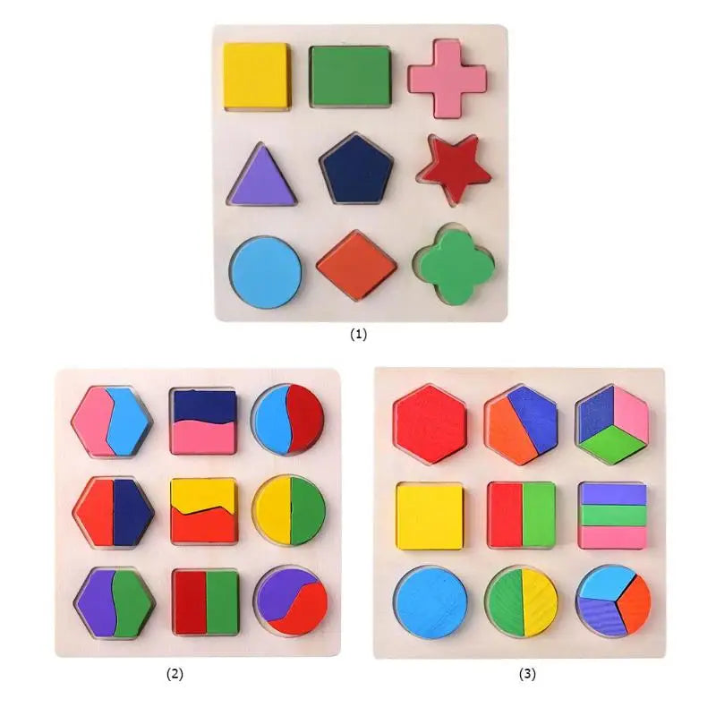 Juego Educativo Montessori de Formas Geométricas de Madera