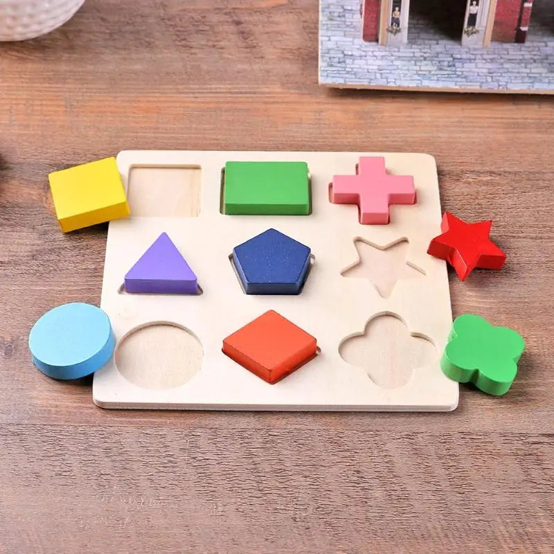 Juego Educativo Montessori de Formas Geométricas de Madera