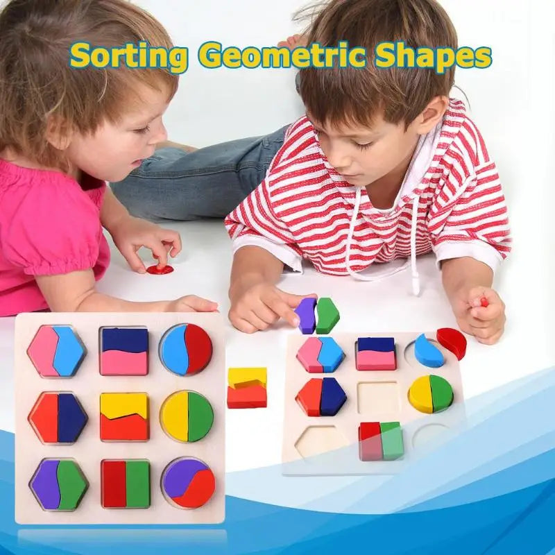 Juego Educativo Montessori de Formas Geométricas de Madera