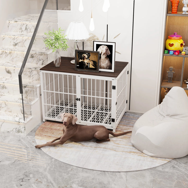 BINGOPAW Jaula para Perros: Mueble Multifuncional con Diseño Elegante