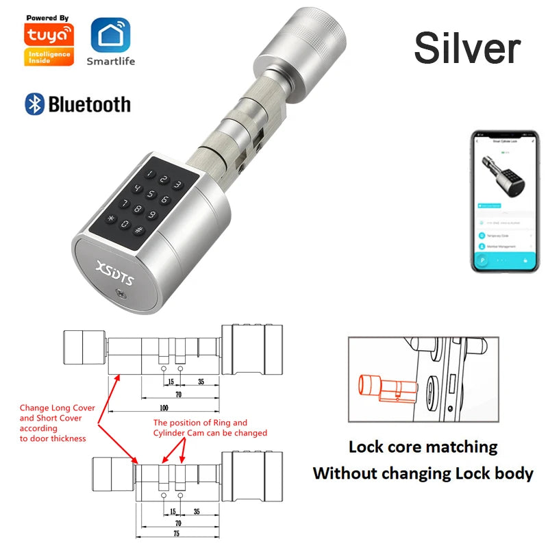 Cerradura Electrónica Inteligente con Huella Dactilar y Control Remoto Tuya APP