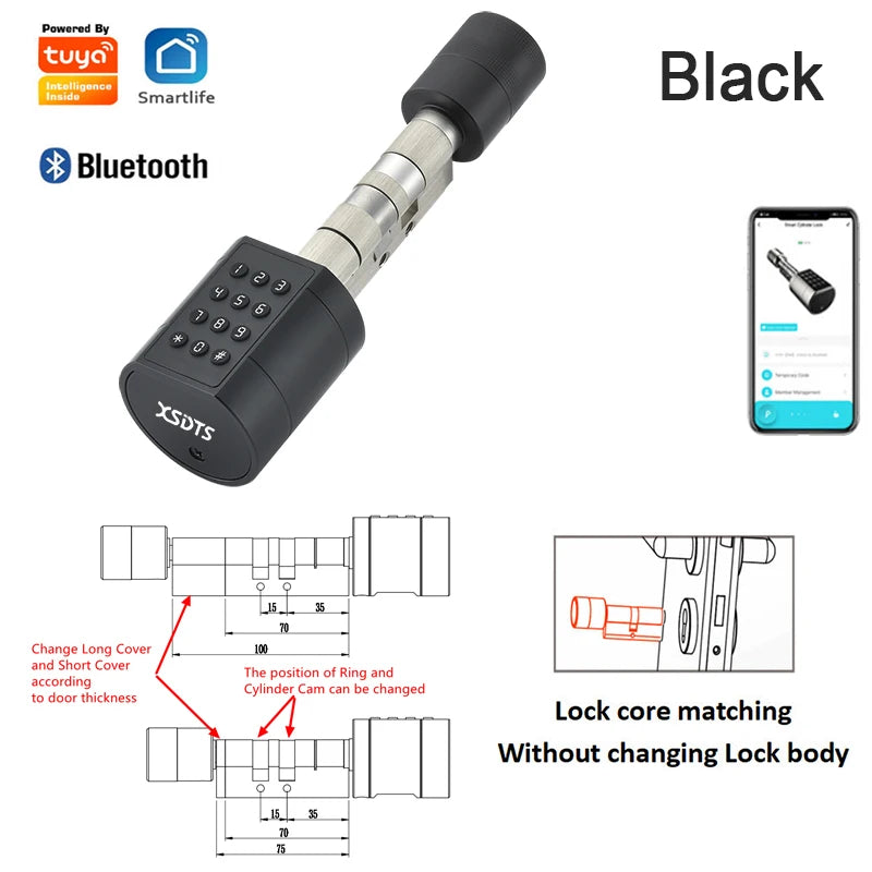 Cerradura Electrónica Inteligente con Huella Dactilar y Control Remoto Tuya APP