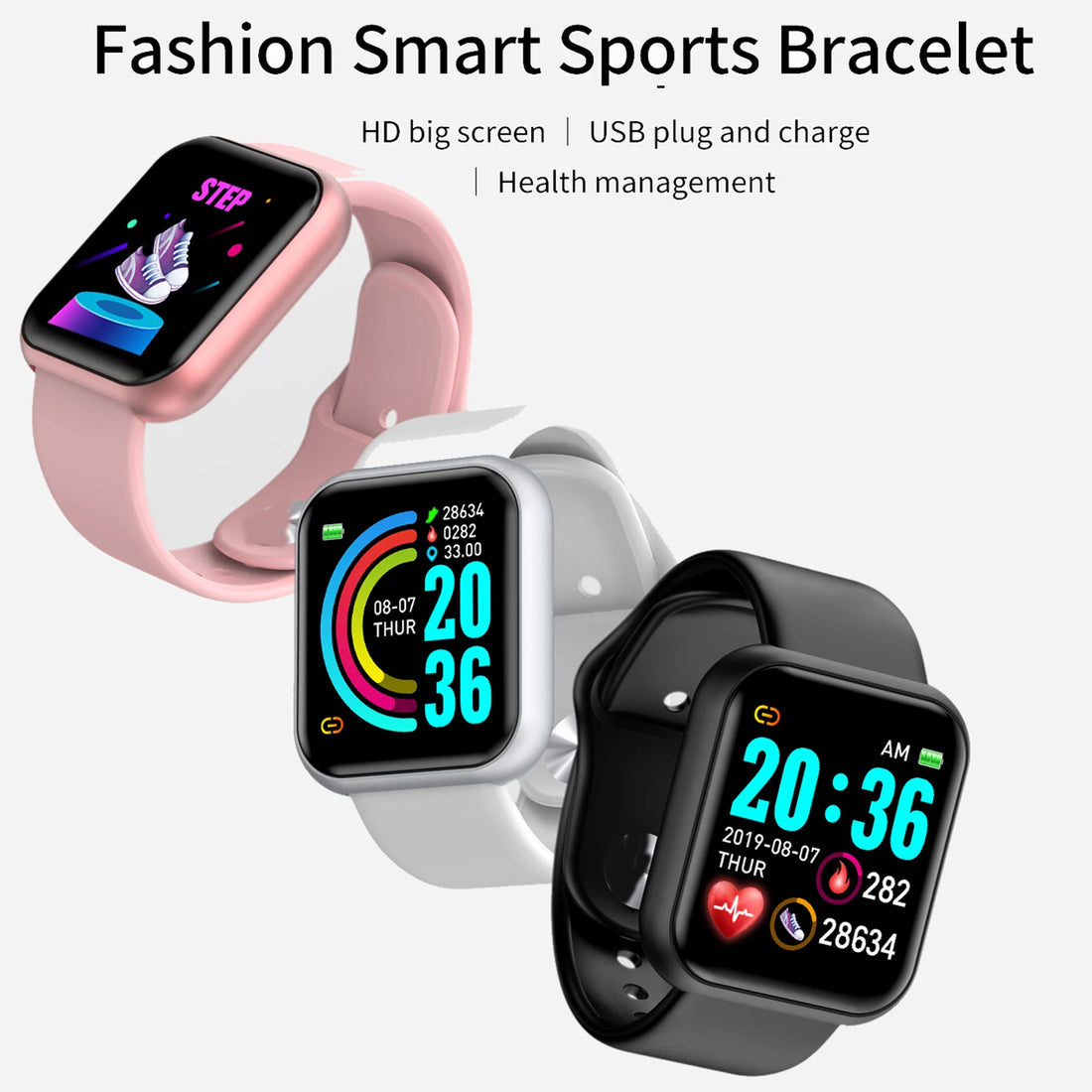 Smartwatch Deportivo con Bluetooth y Monitor de Salud