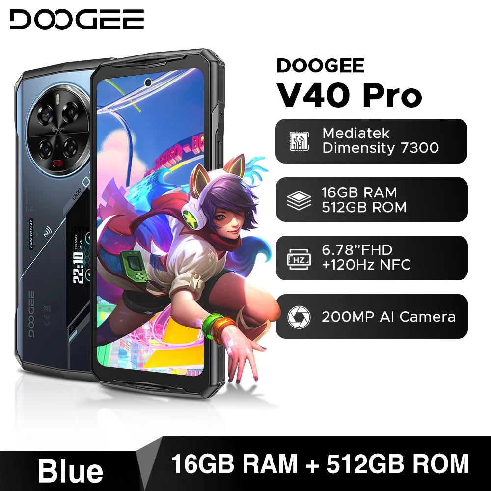 DOOGEE V40 Pro: Teléfono Resistente 5G de Alto Rendimiento