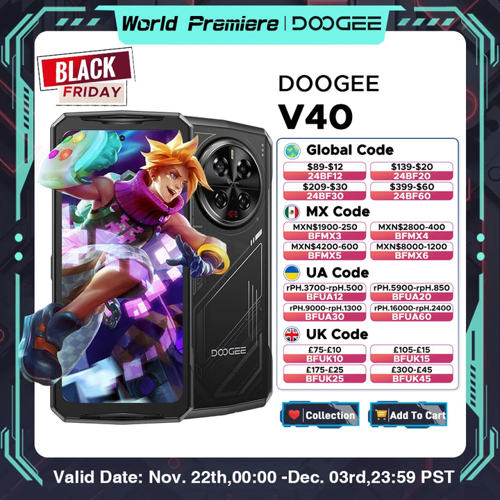 DOOGEE V40 5G Rugged Phone: Smartphone Gaming y de Alta Resistencia