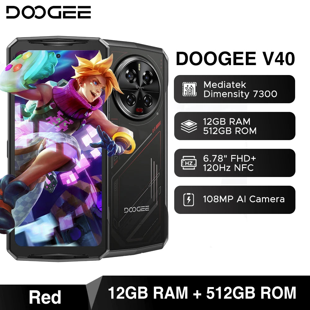 DOOGEE V40 5G Rugged Phone: Smartphone Gaming y de Alta Resistencia